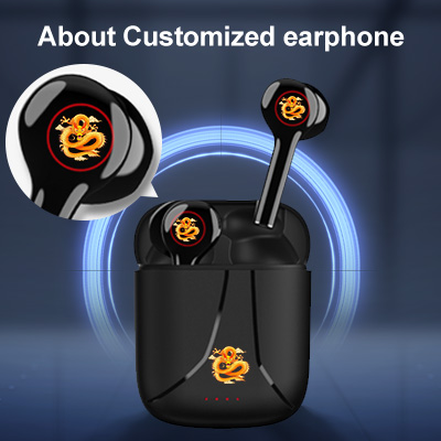 Customized Wireless earphone click to see more details about customization.