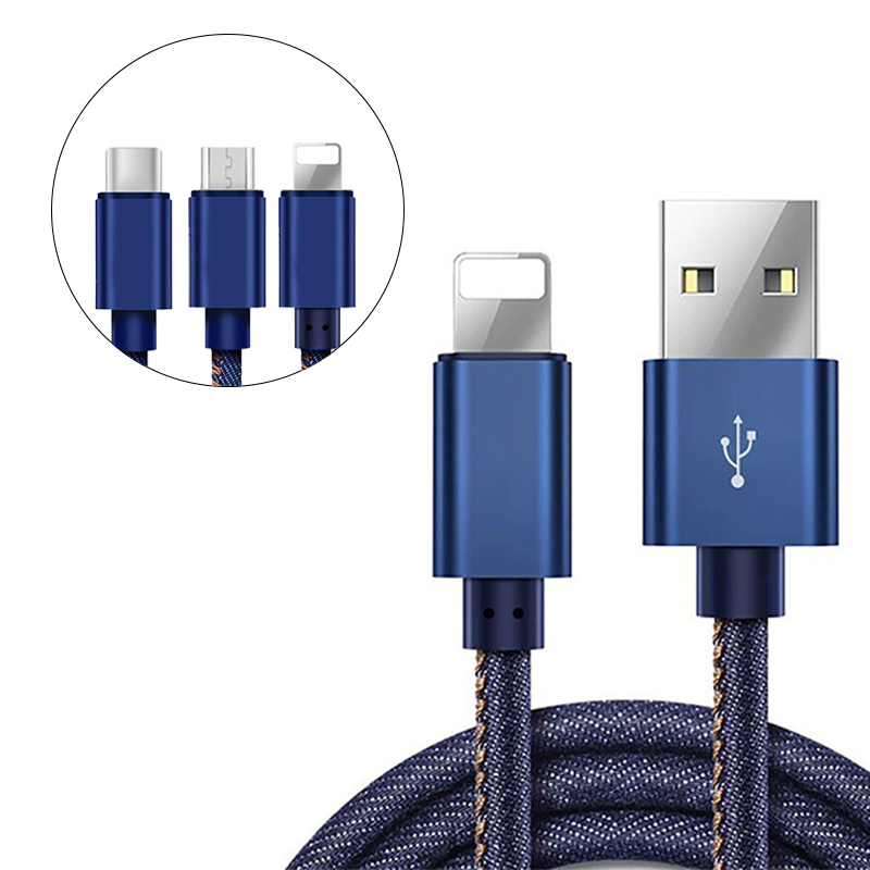 2.4A Phone Charging Cable For Iphone/Micro/Type-C - CU4