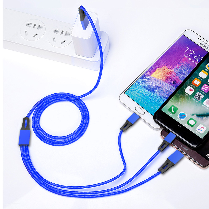 3 In 1 Stripe Phone Charging Cable 